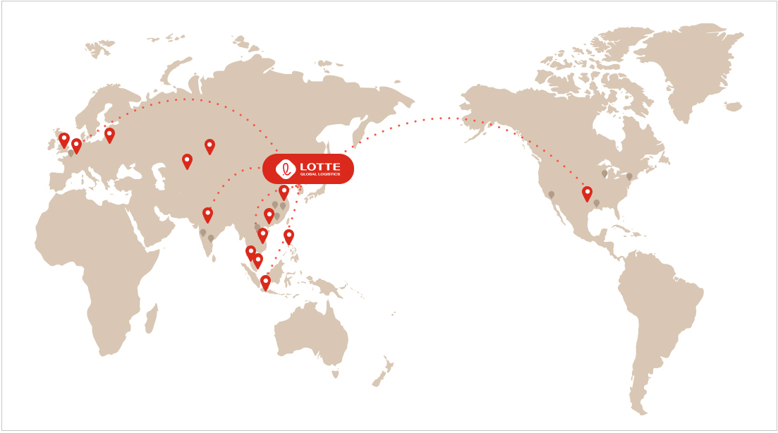 LOTTE GLOBAL LOGIS MAP